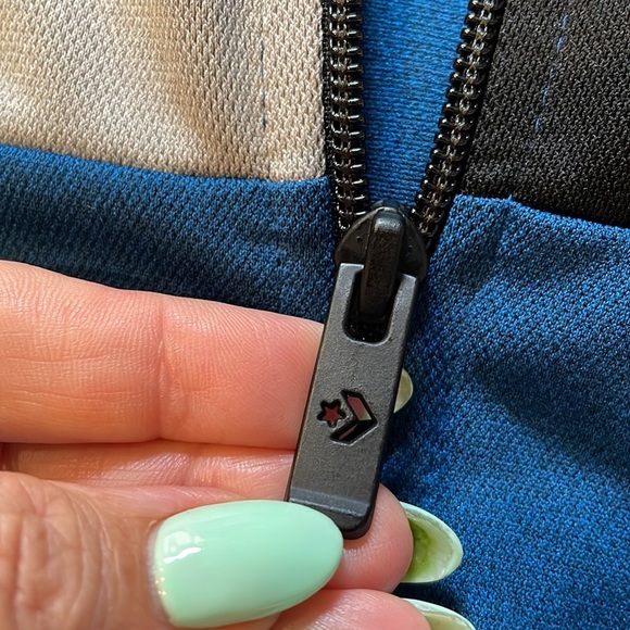 CONVERSE TRACK BOYS JACKET color block stand up collar Activewear Regulr fit Lrg - Picture 9 of 12